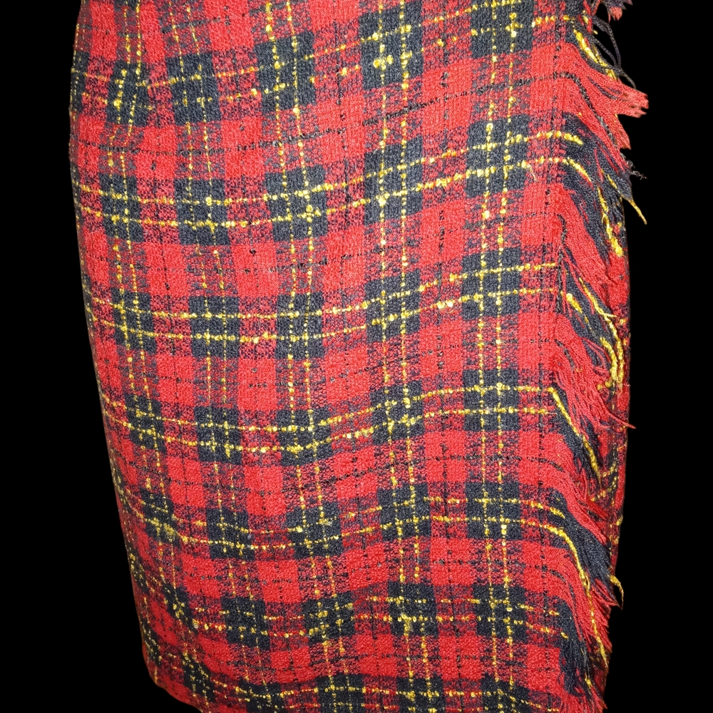 Plaid Red and Yellow Mini Skirt